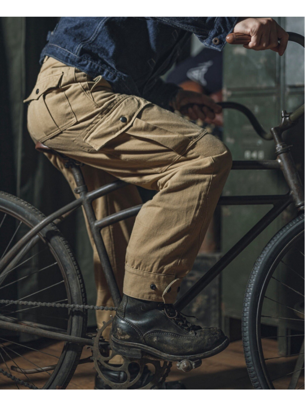 Non Stock Belgian M64 Mod Pants Khaki Men's High Rise Motorcycle Cargo W36